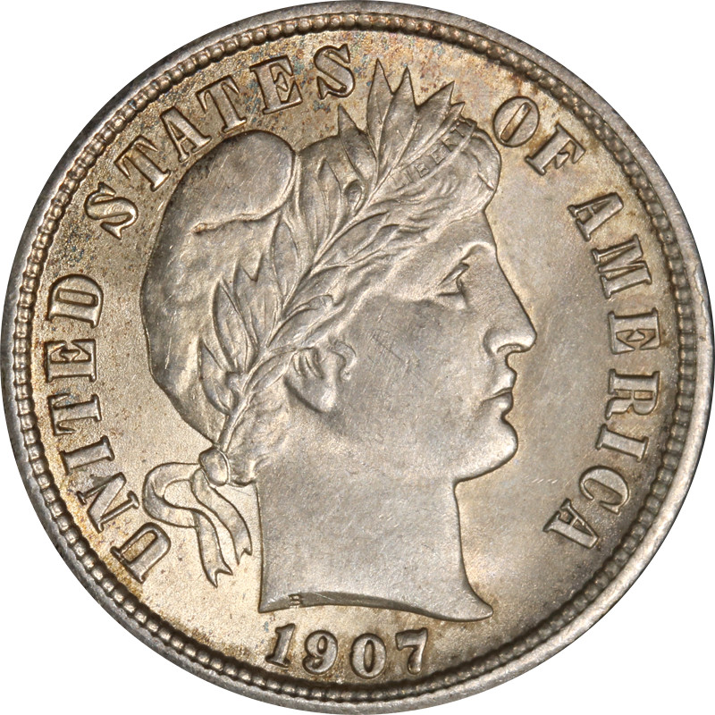 1907-P Barber Dime - Choice++