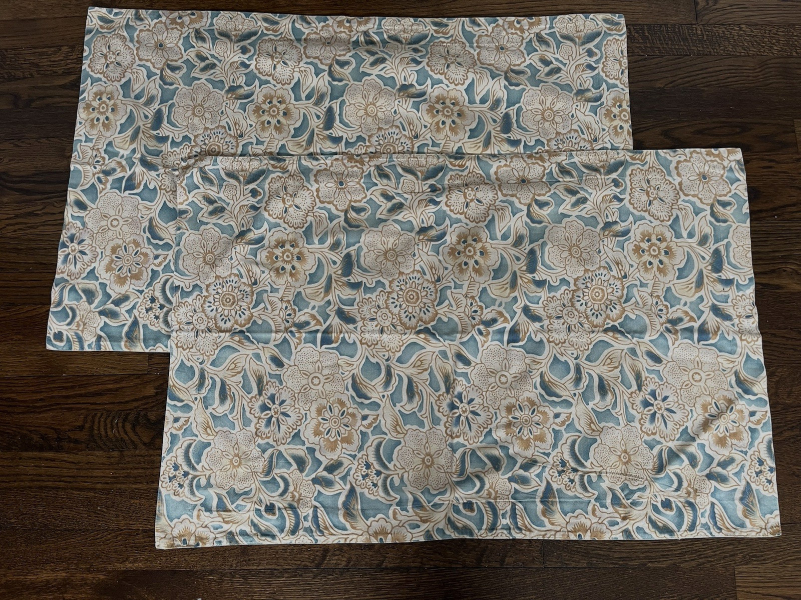 LAUREN SPA--Ralph Lauren set of 2 king shams--SEASIDE RETREAT. Organic cotton.