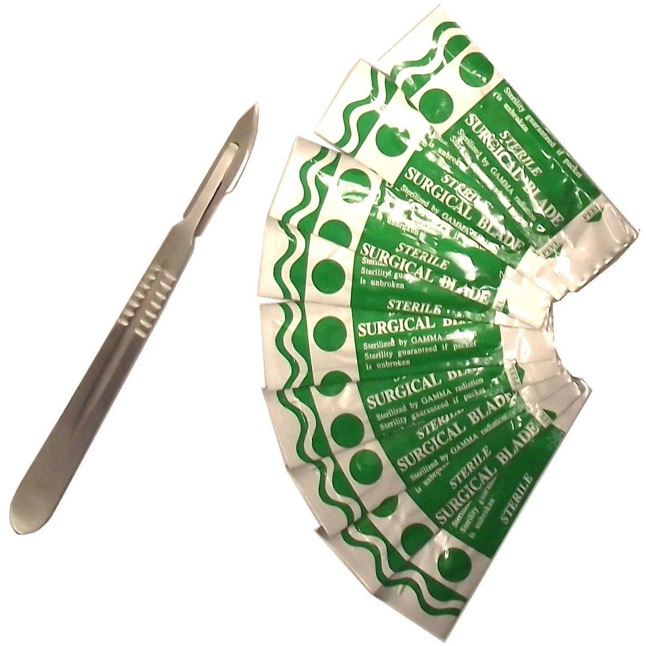 STAINLESS STEEL SCALPEL & 10 BLADES CHICKEN & RABBIT PROCESSING KILL CONE KNIFE