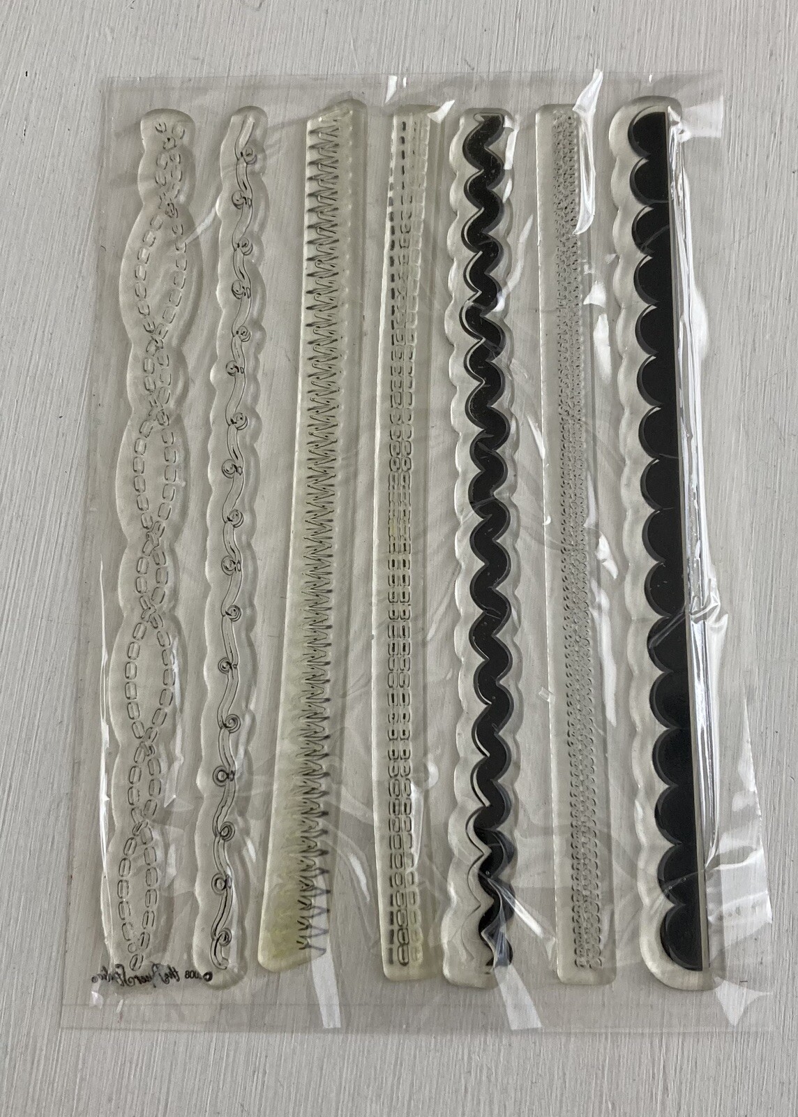 The Paper Studio Border Edge 7 Pc Stamp Set New Sealed
