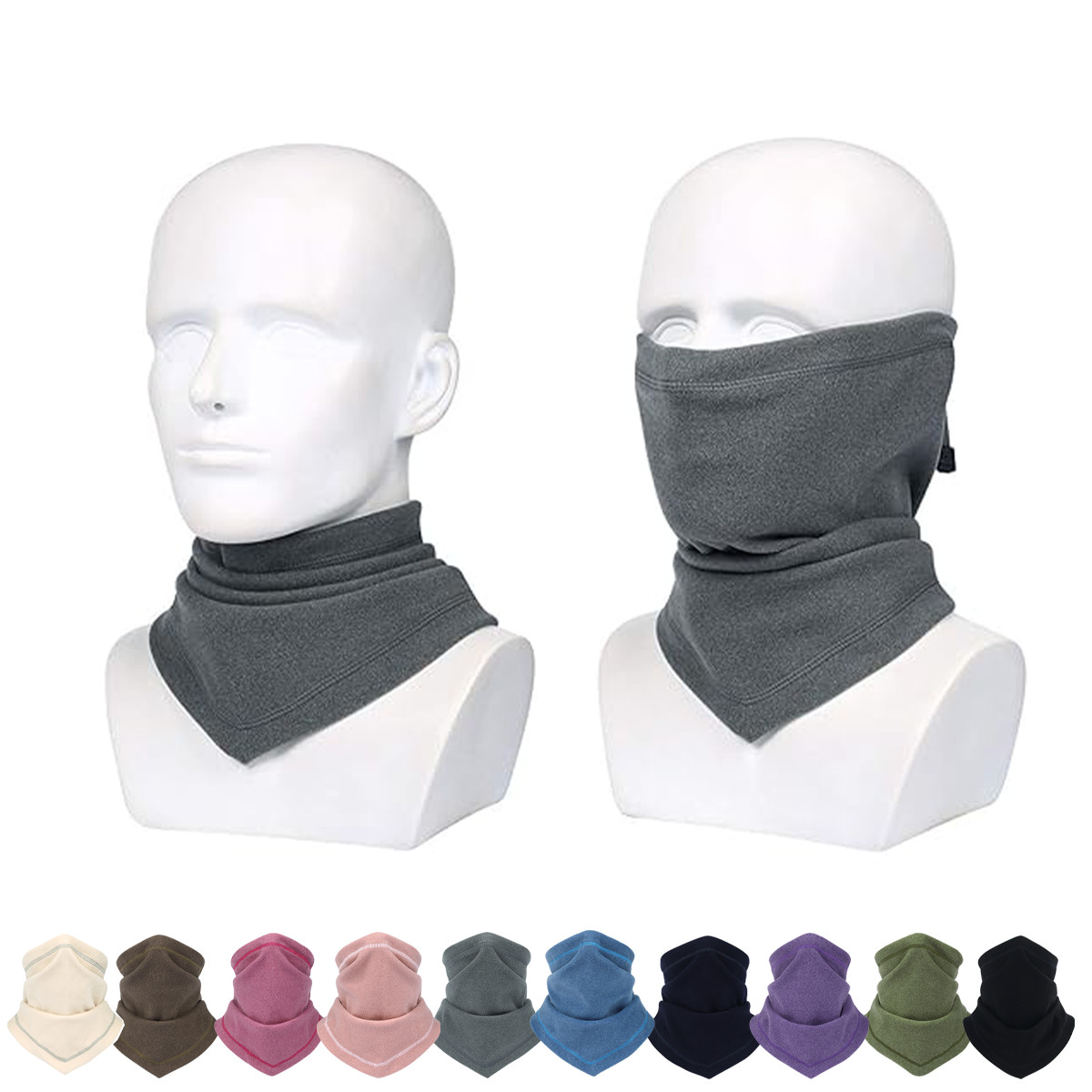 Winter Neck Warmer Gaiter Fleece Windproof Face Mask Cover Scarf for Cycling