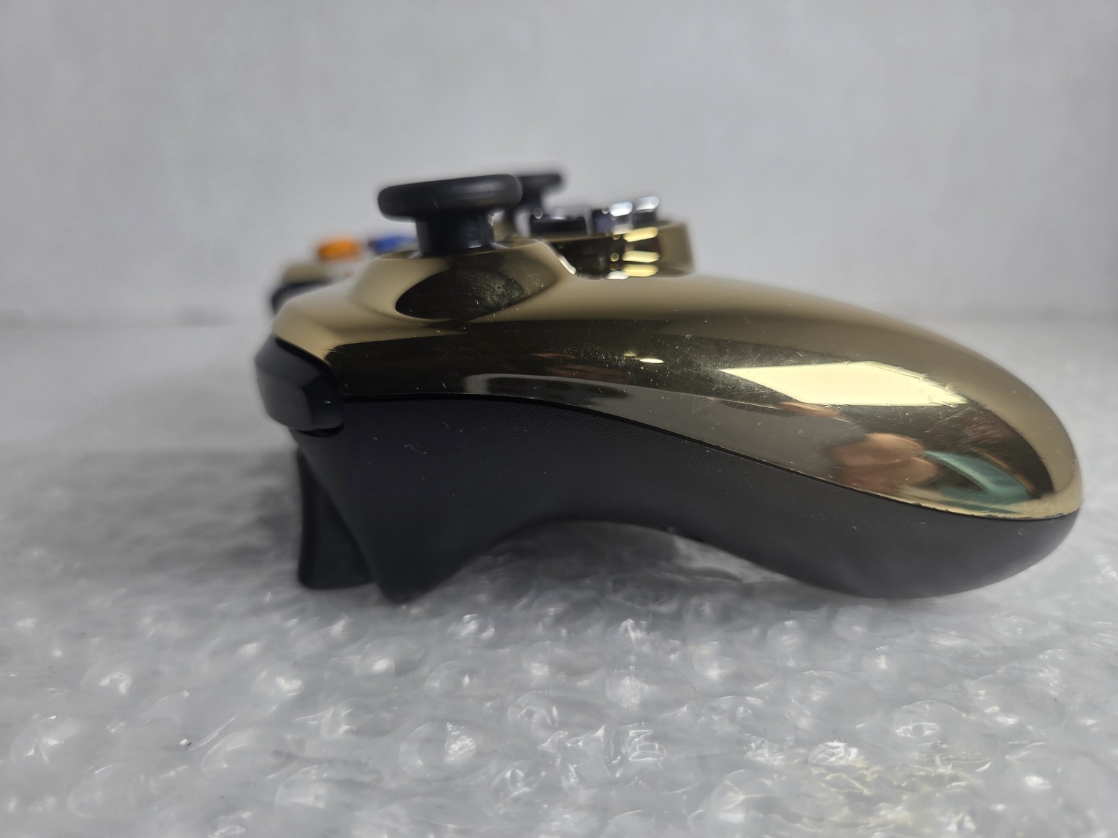 Microsoft Xbox 360 Wireless Controller Chrome Gold elite Tested Clean New Sticks