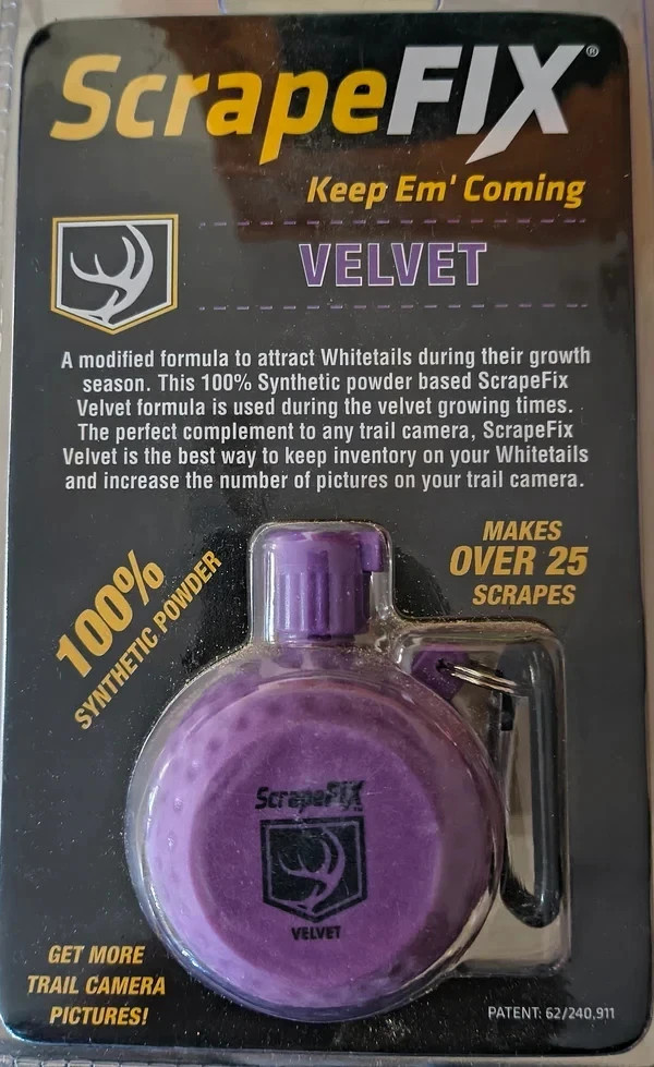 ScrapeFix Velvet Whitetail Deer Attractant Powder Synthetic Scent Mock Scrape