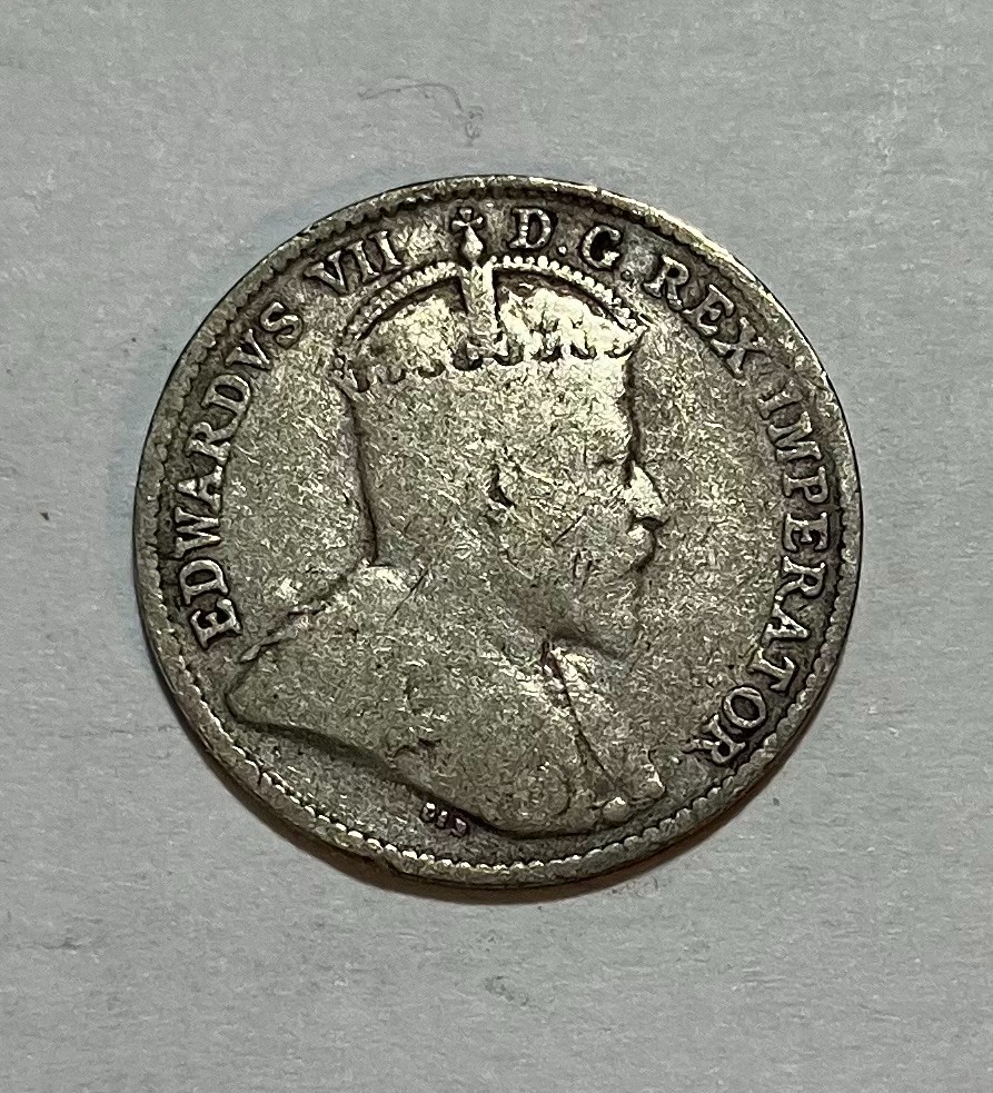 1910 Canada Silver 5 Cents
