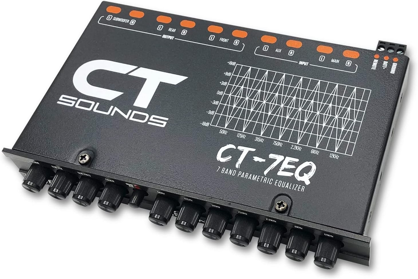 Car Audio Equalizer 7 Band Parametric Design with Installation Brackets Included