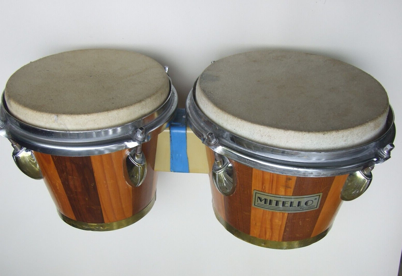 MITELLO BONGO DRUMS  PERCUSSION Multi-Woods Musical Instrument Connected Vintage