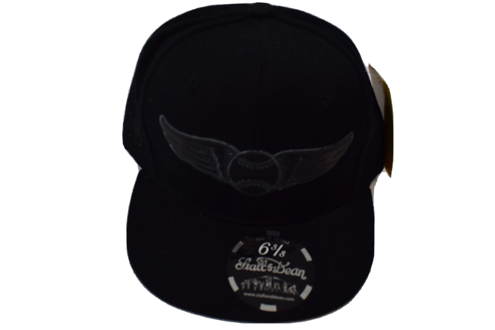 Stall & Dean Boys Winged Baseball Black Fitted Hat Cap NWT 6 1/4, 6 3/8, 6 1/2
