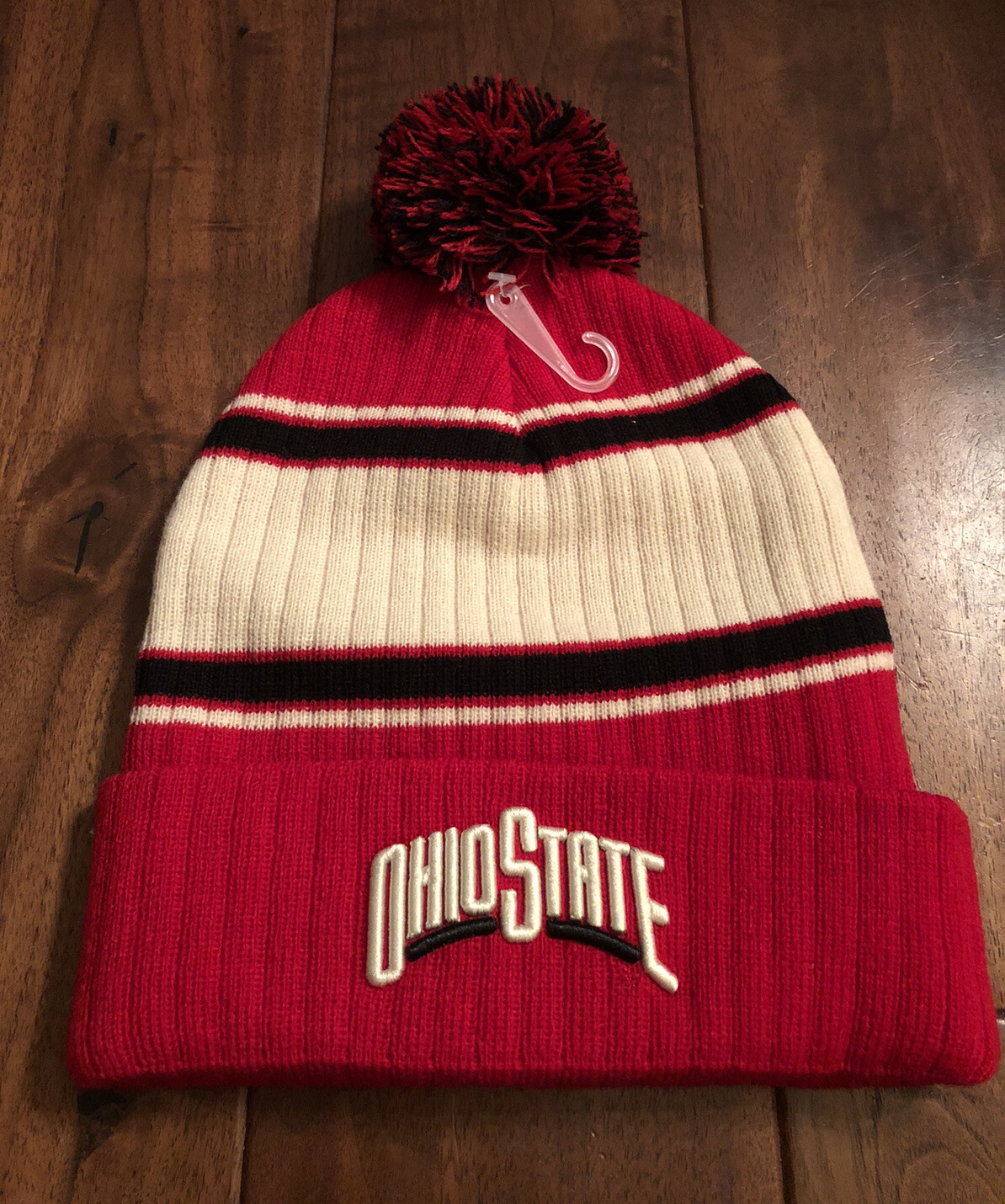NWT Ohio State Red/White/Black Beanie Hat