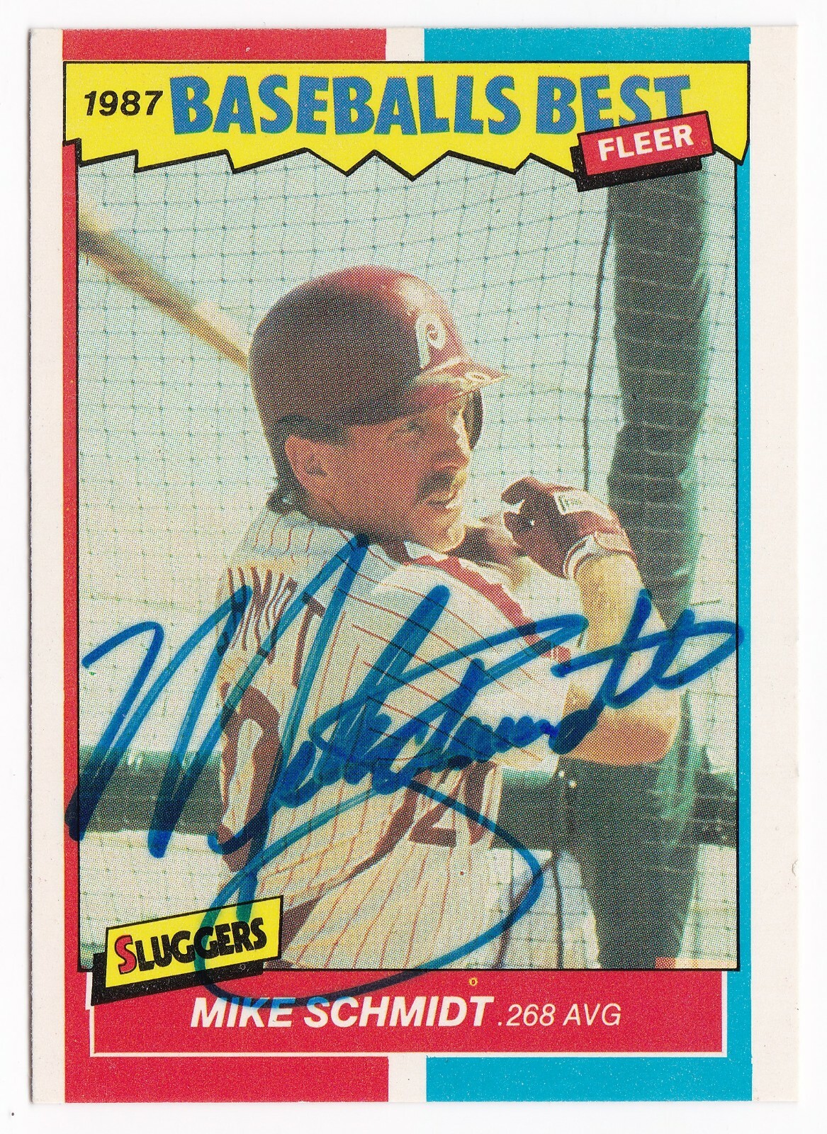 Authenticated Mike Schmidt Autograph On A 1987 Fleer Baseballs Best - Phillies