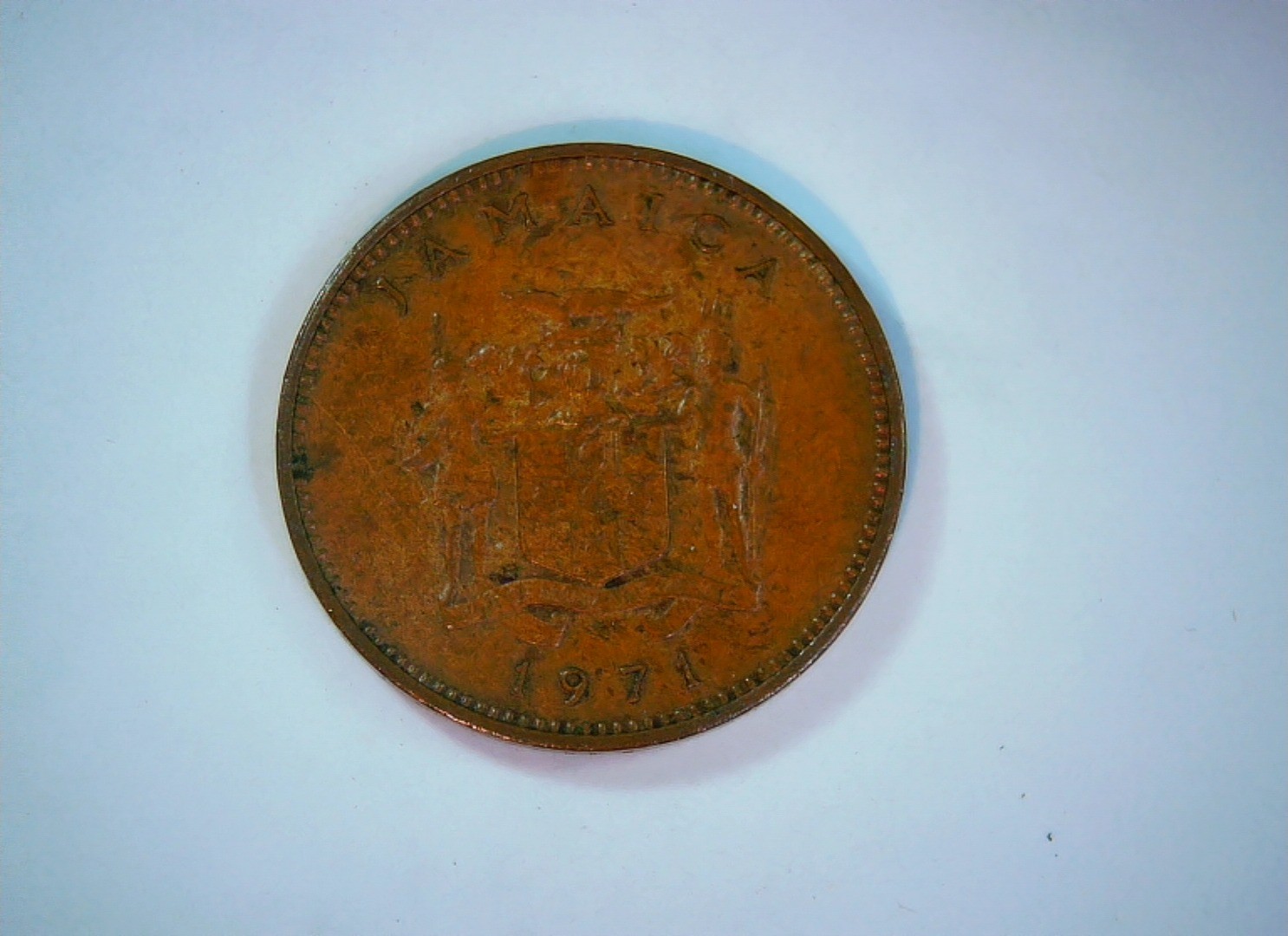 Jamaica 1971 1 Cent Jamaica 1 Cent (Coat of arms / Lignum vitae) Coin