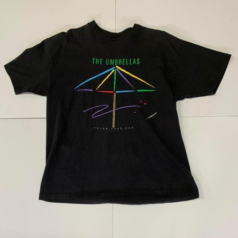 Vintage 1991 T-SHIRT The Umbrellas LARGE Tejon Pass Japan USA Event Shirt