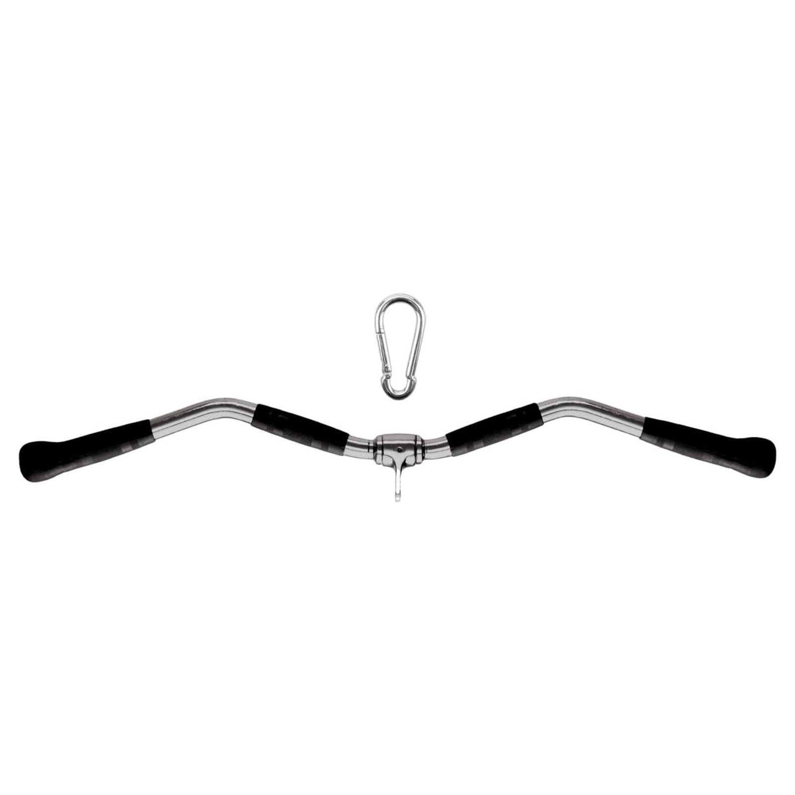 Yes4All Lat Pull Down Bar with Wide Grip, Rubber Handles & Cable Attachment, 30"