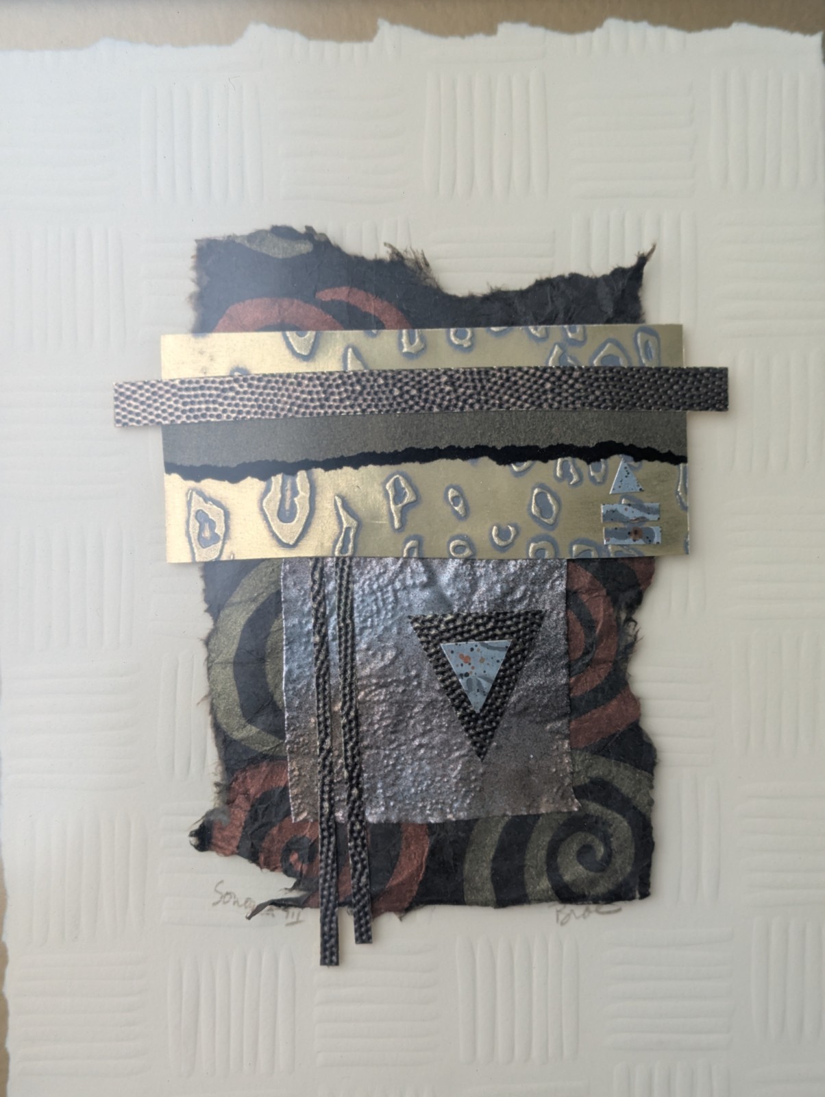 J. Broe Mixed Media Art Piece Sonoma III Signed