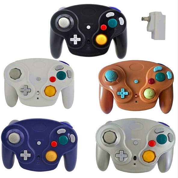 Classic Wireless Game Controller With Adapter Wavebird For Gamecube Retro GC NGC