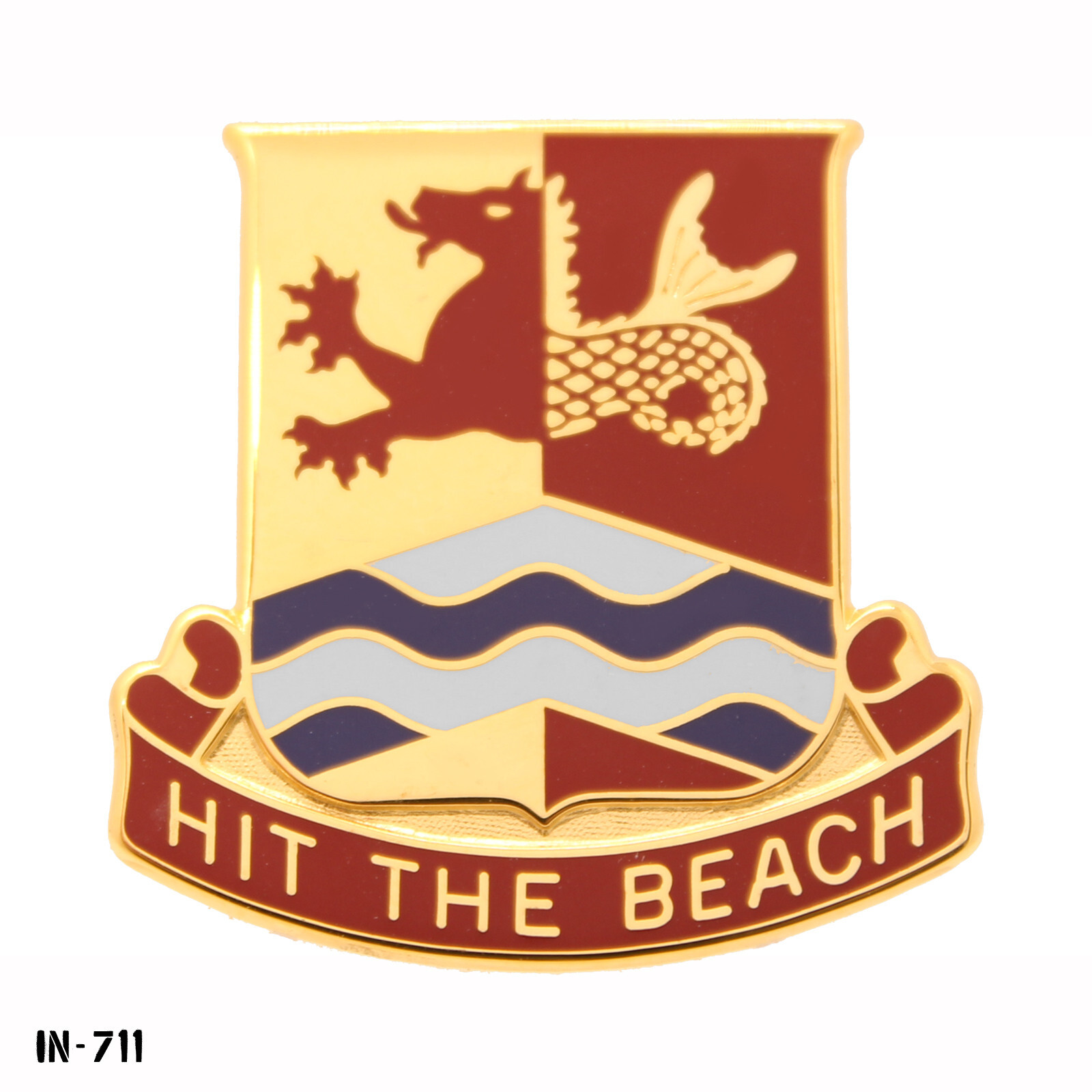 159th Transportation Battalion ~ Hit The Beach ~ Army DUI Crest Pin ~ NEW