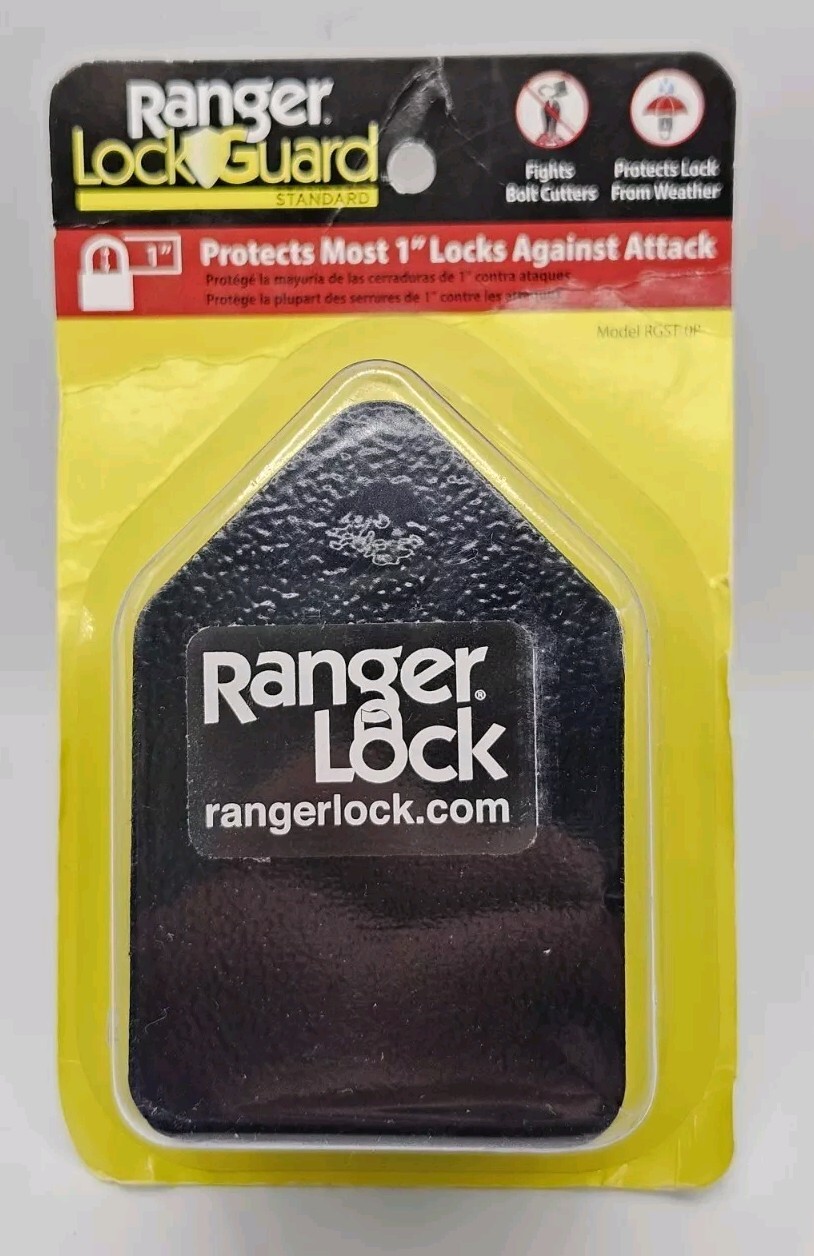 New Ranger Lock Padlock Guard Hardened Steel Fits Most 15/16"- 1 3/16" Locks