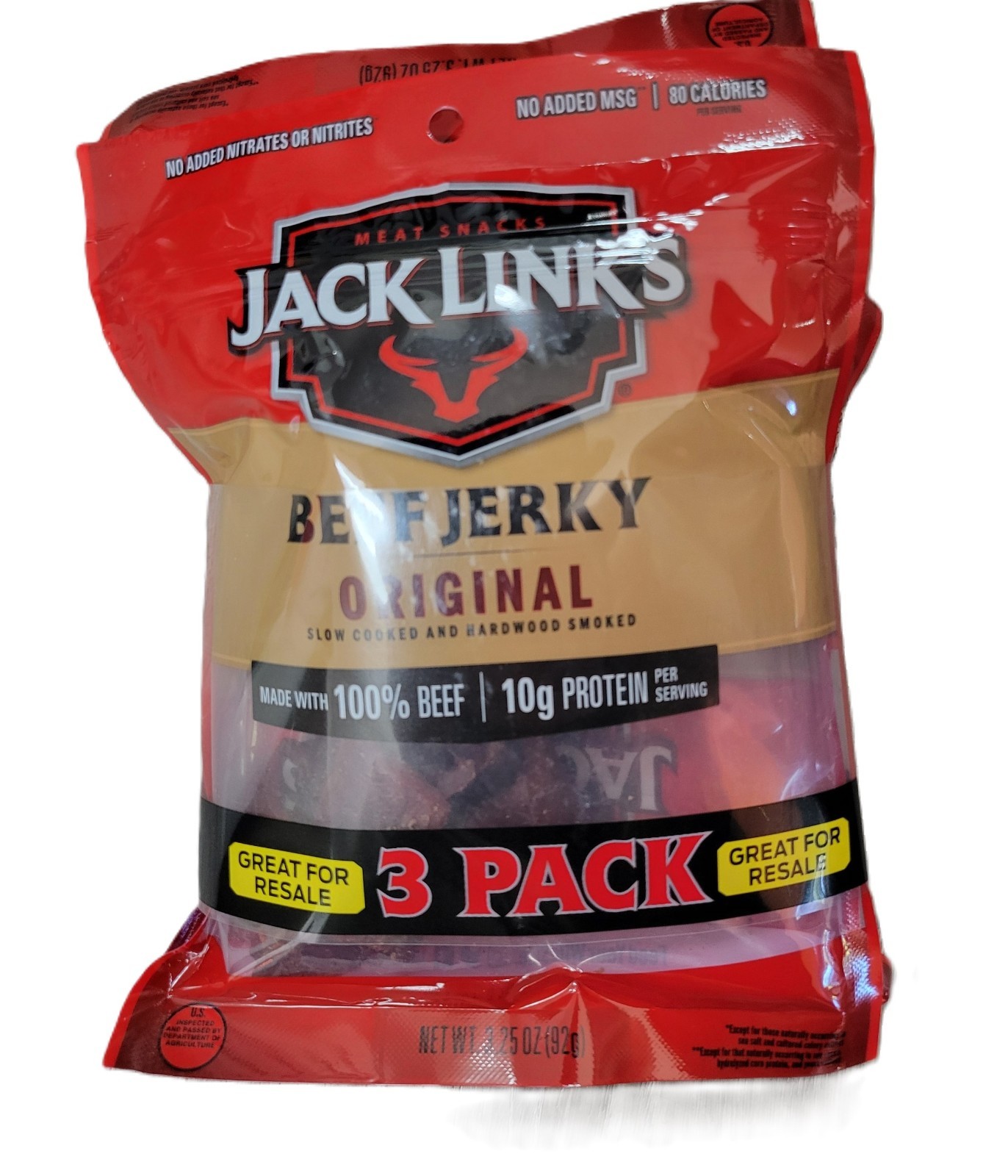 Jack Link's Beef Jerky, Original, 3.25 oz ( 3 Pack )