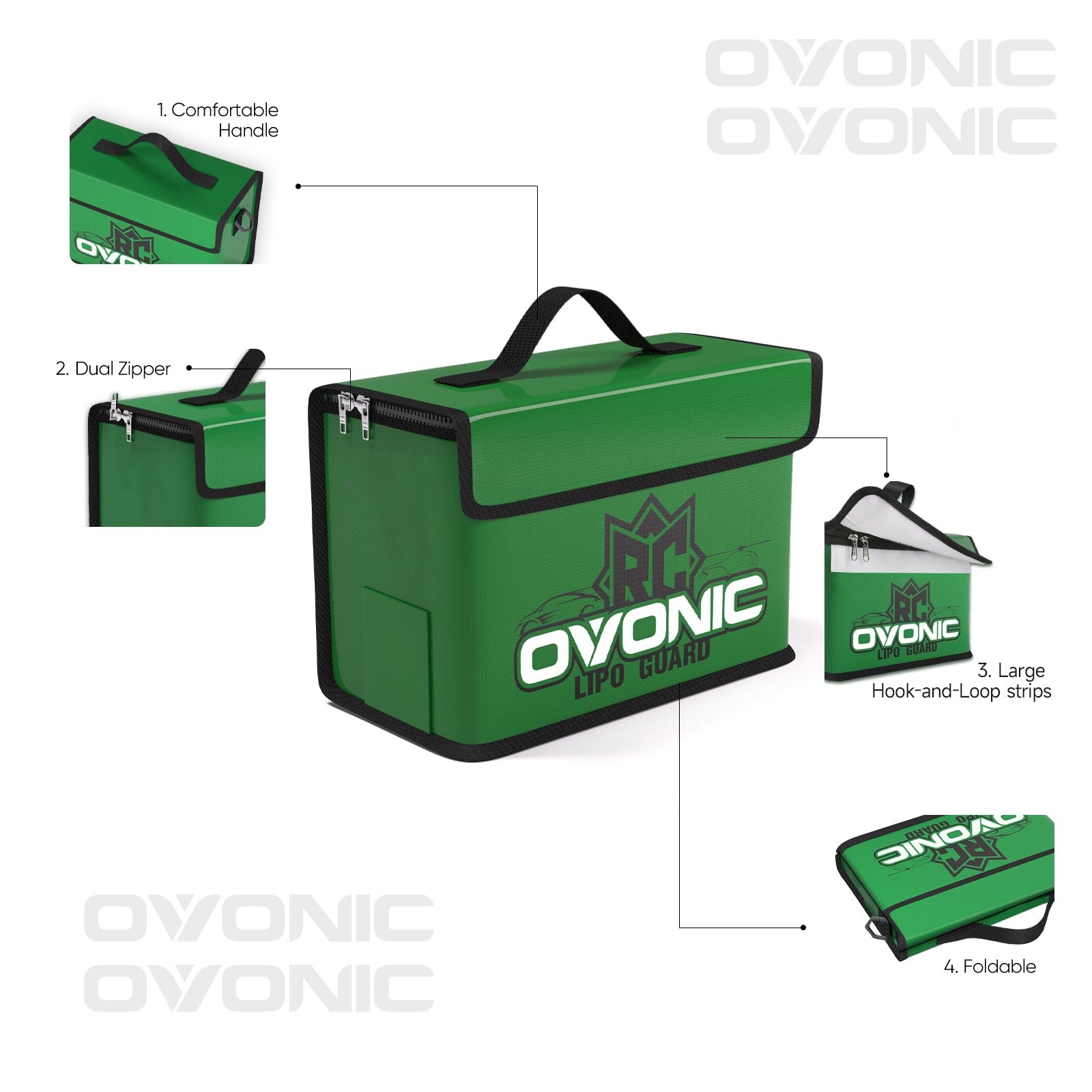 Fireproof Explosionproof Lipo Safe Bag for Batteries Storage Multi-Size