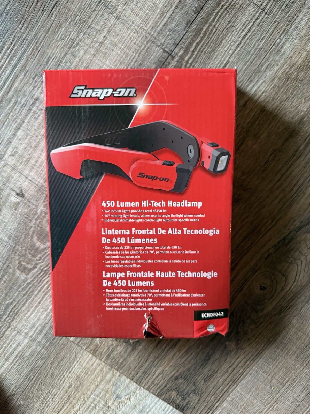 SNAPON 450 Lumen High-Tech Headlamp (Red)