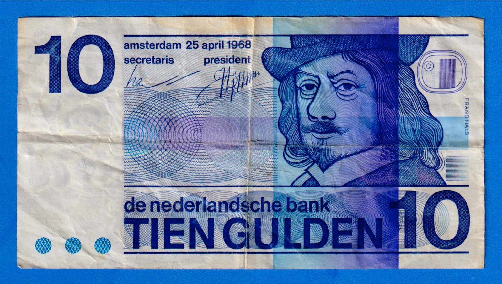Netherlands 10 Gulden 1968  P-91b Circulated Banknote  2746941876