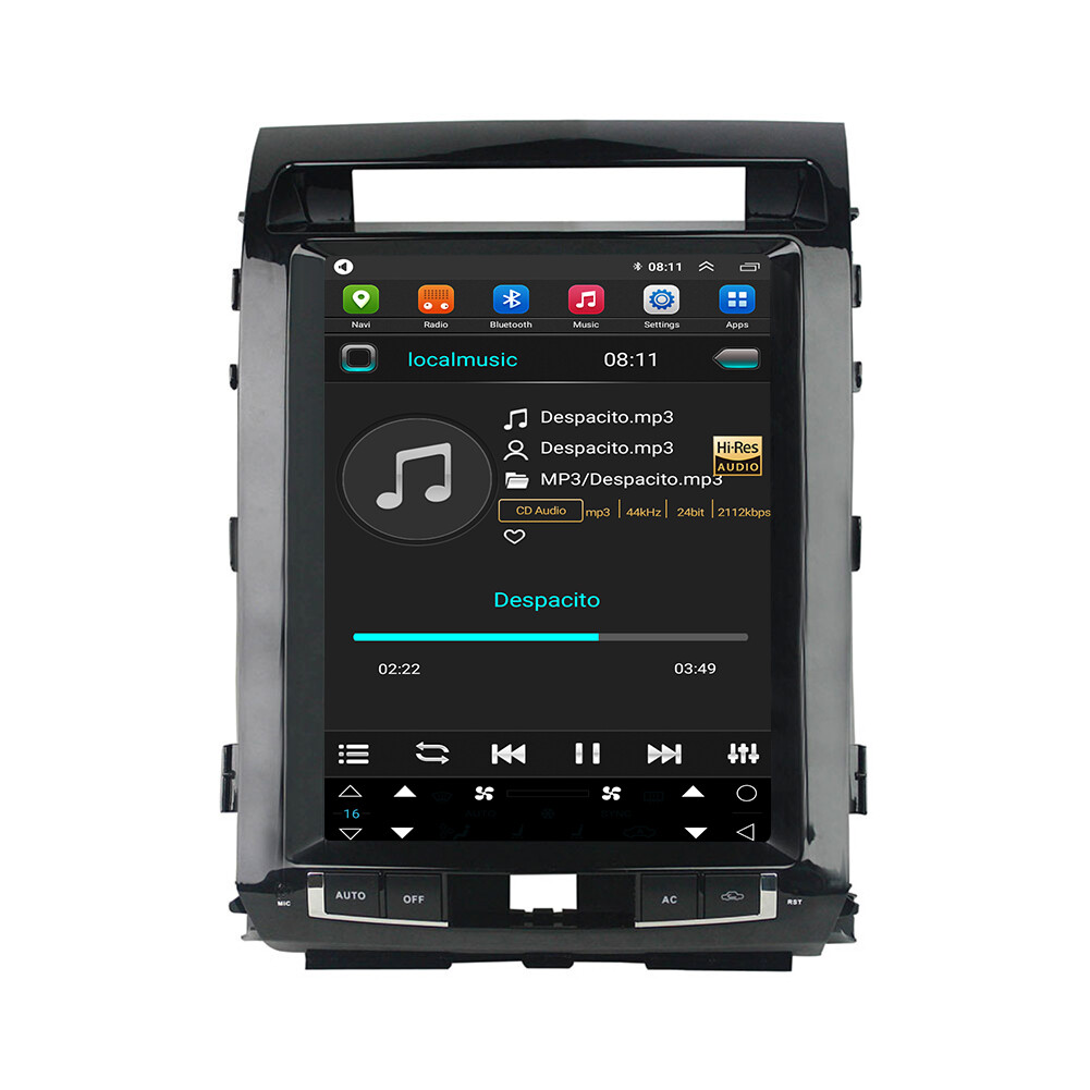 12.1 Inch Android 14 Tesla Car Stereo For Toyota Land Cruiser 2008-2015 player