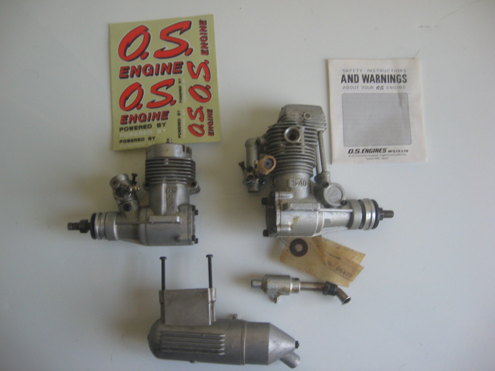 New O.S. S 40 Airplane Engine and used O.S. 32 F Engine