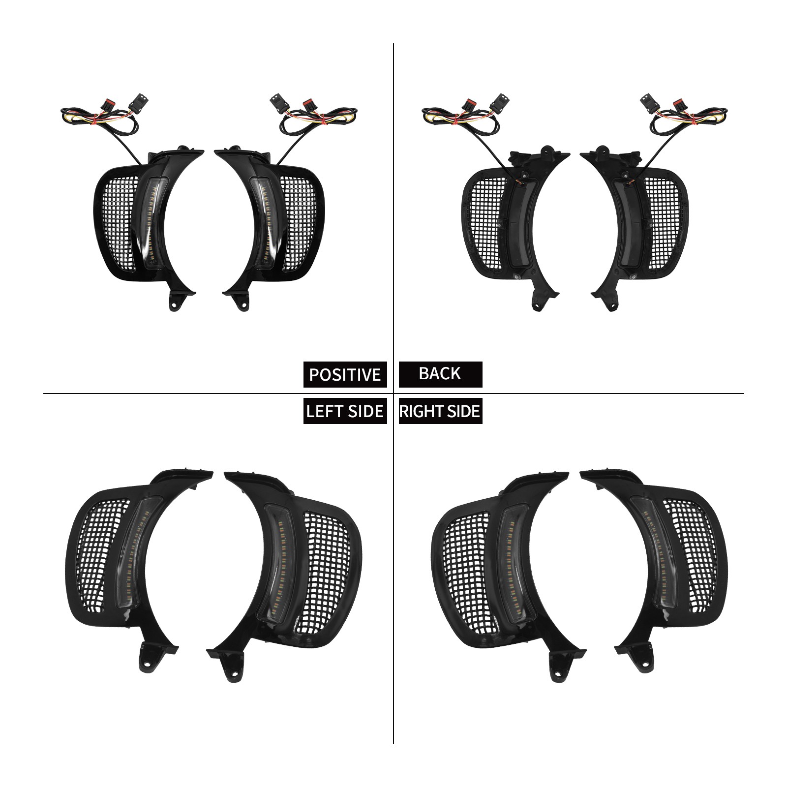Headlight Vent Accent LED Running Turn Signal Light For Harley Road Glide 2015+