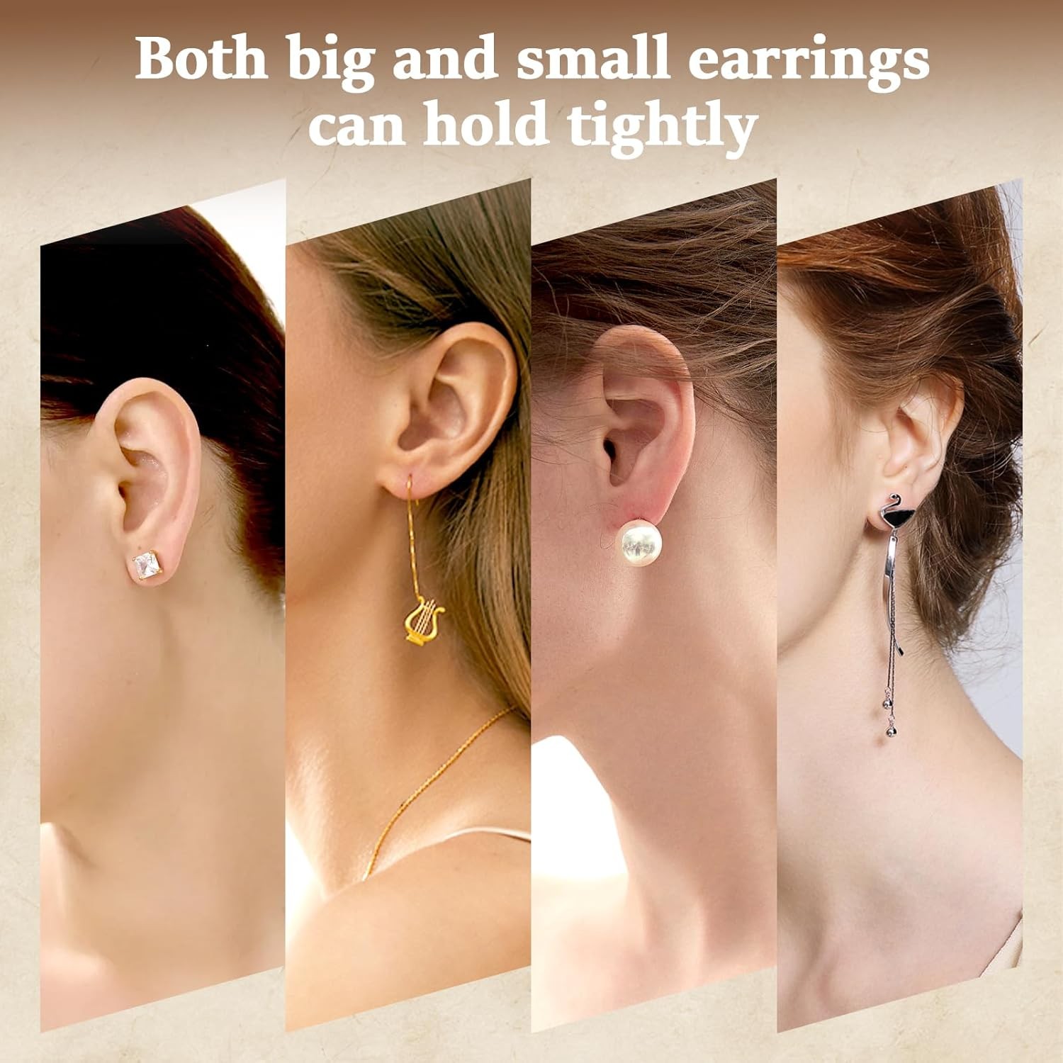 Silicone Earring Backs for Studs 6 Styles Clear Hypoallergenic Rubber Earrings S