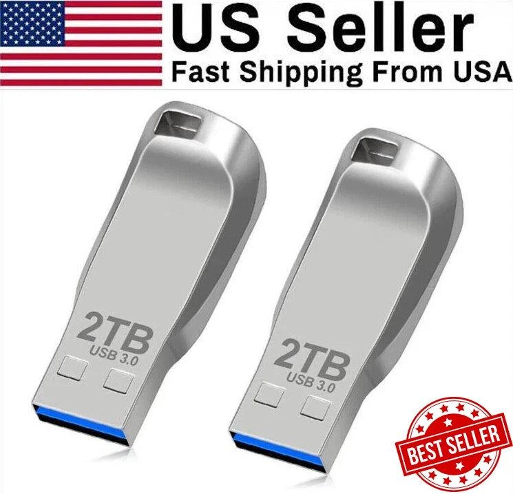 2-Pack 2TB USB 3.0 Flash Drive Thumb Drive Memory Stick for PC Laptop Storage