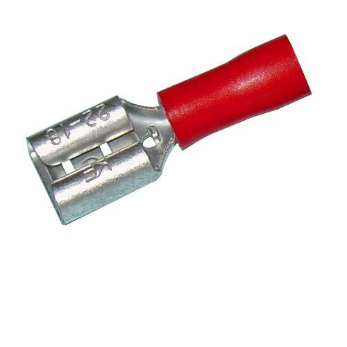 Female Quick Disconnect Vinyl Insulated .250" 22-18 AWG (Red) - 100PK