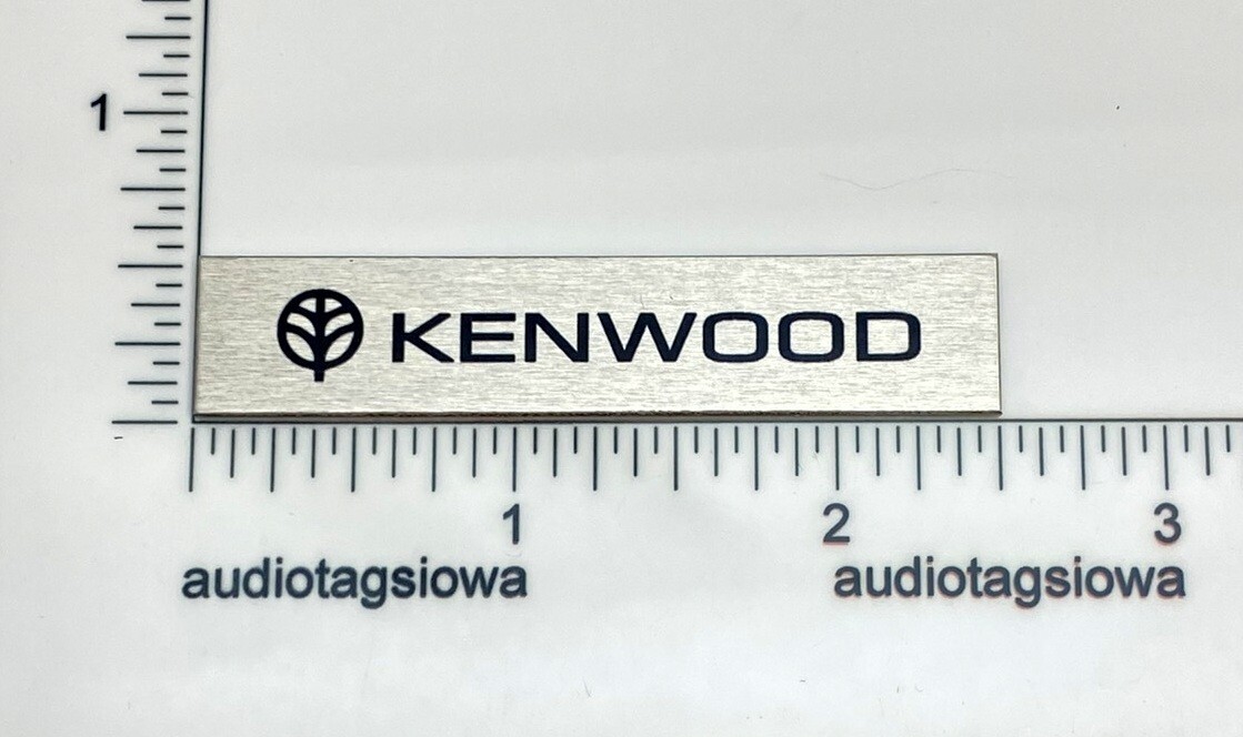 Kenwood Rack or Equipment Badge Logo Custom Made Aluminum