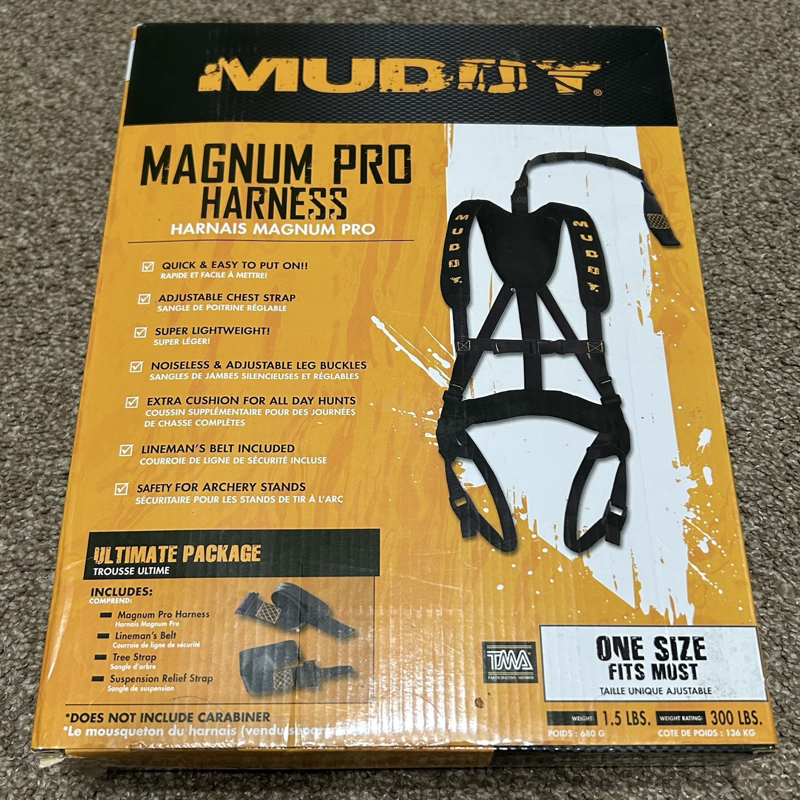 NIB Muddy Outdoors Magnum Pro Tree Stand Safety Harness Black NEW
