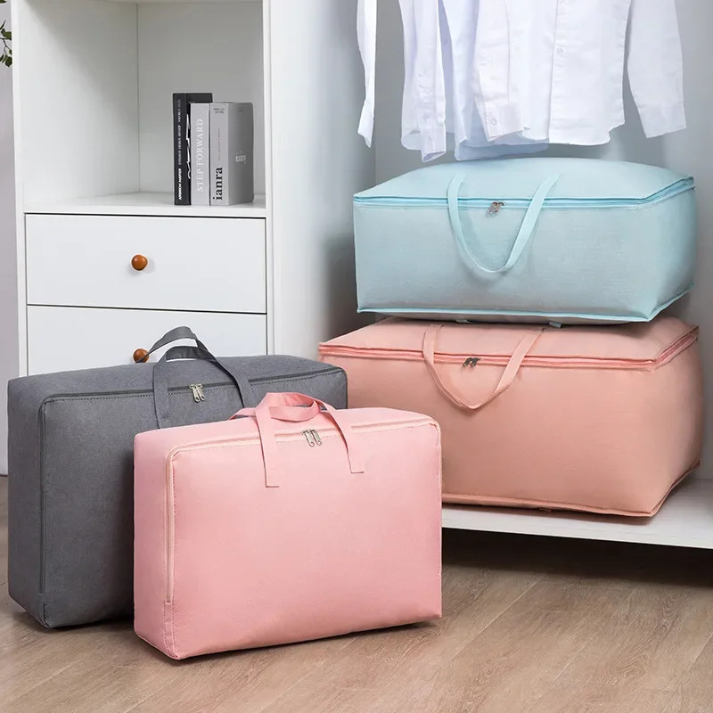 Bedroom Quilt Storage Bag Non-woven Large Capacity Quilt Organizer Storage Sundr