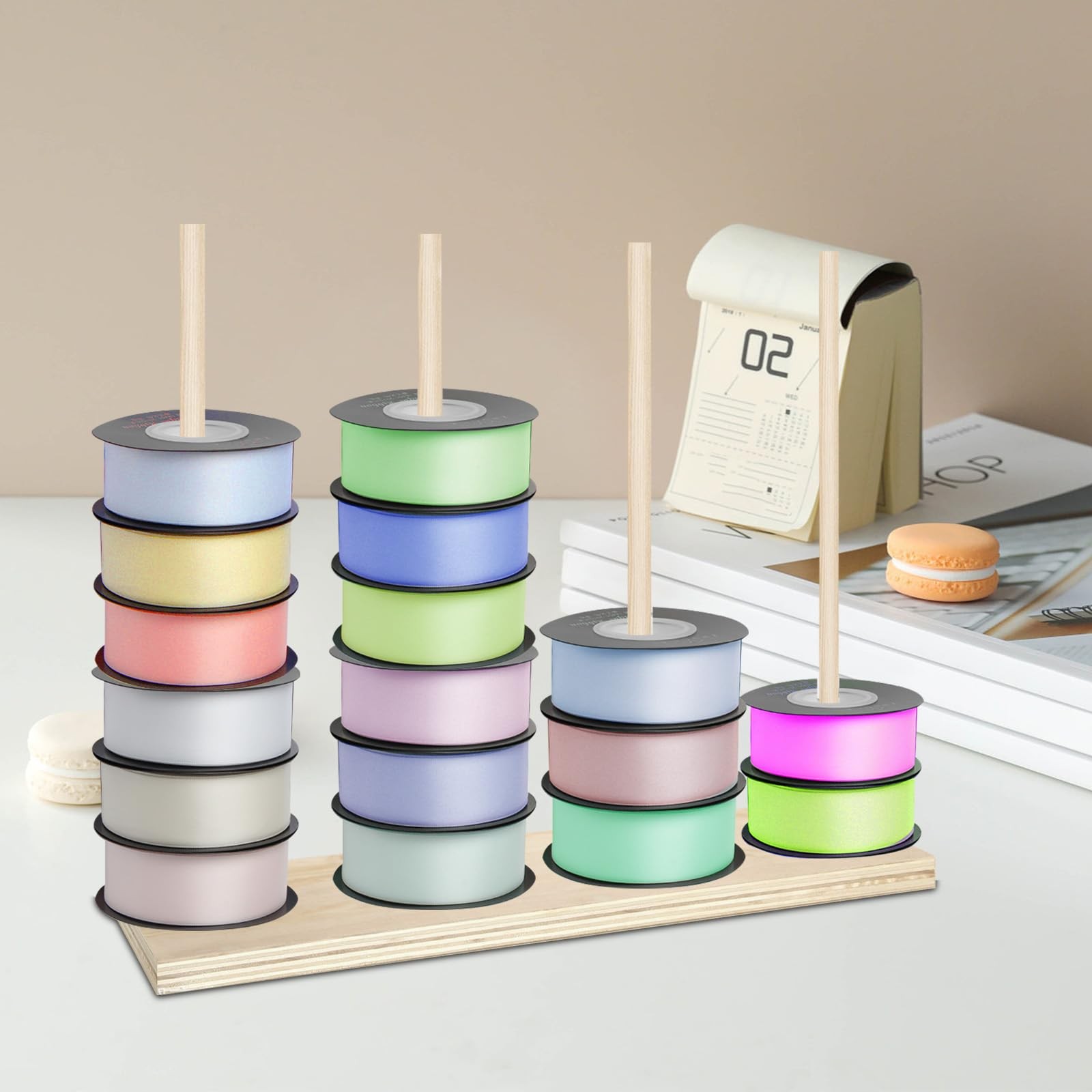 Ribbon Holder Organizer Rack, Easy to Install Rack Storage 1