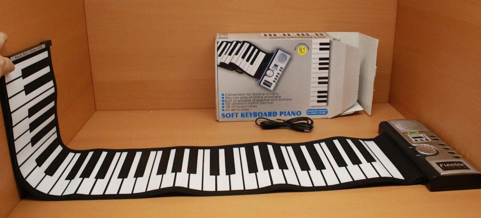 Lujex Foldable 61 Keys Flexible Soft Electric Digital Roll Up Keyboard Piano