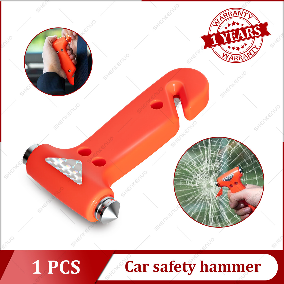 1x Car Window Breaker Seatbelt Cutter Emergency Escape Safety Hammer Tool