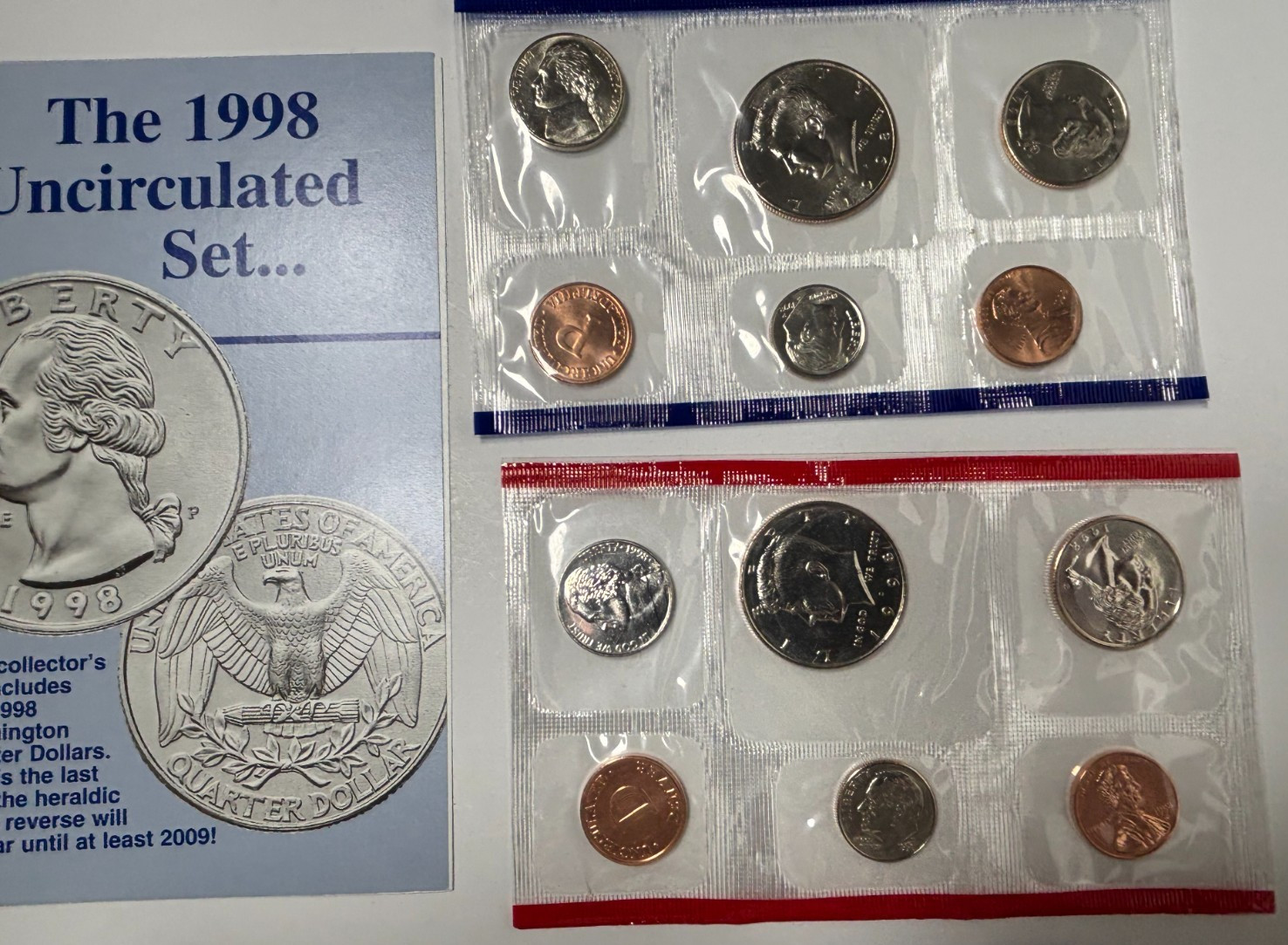 1998 Uncirculated Coin Set P & D Nice U.S. Mint