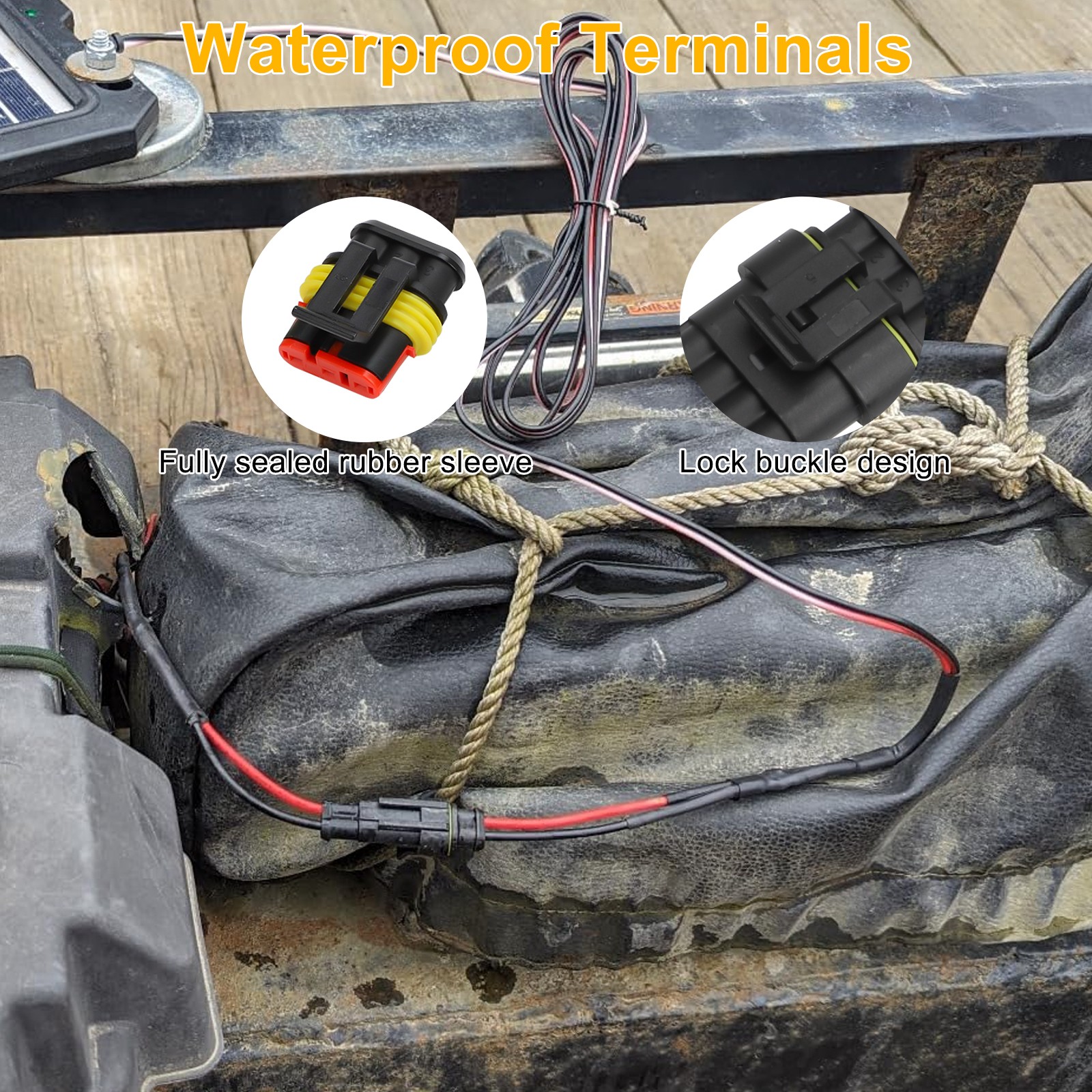 97× 1-4 Pin Waterproof Connector Kit Terminals Automotive Wire Plug for Car/Boat