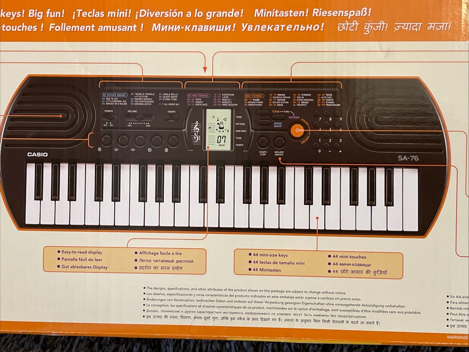 Casio SA-76 Electronic Keyboard Piano EUC