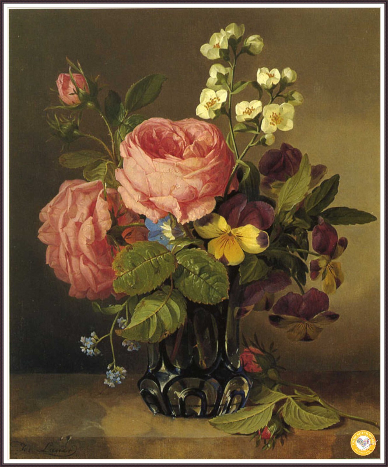 Victorian Flowers 103 Chart Counted Cross Stitch Pattern Needlework