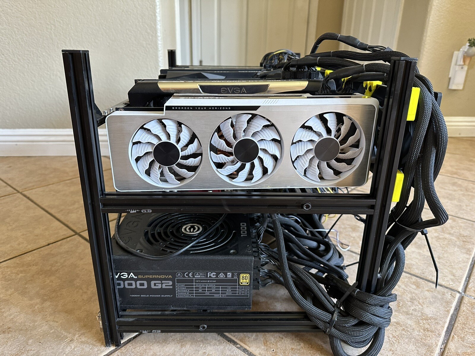 Complete 6 x NVIDIA RTX 3080 TI GPU Mining Rig