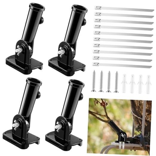 4 Pcs Metal Hunting Tree Stand Branch Holders Set, Adjustable Branch Brackets