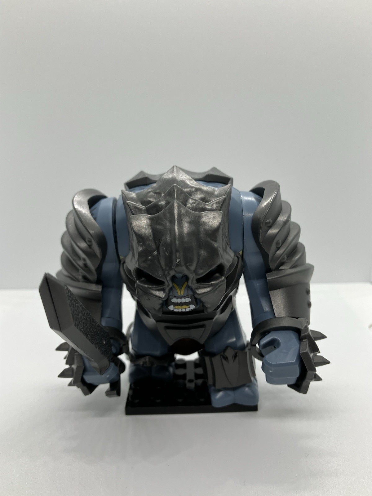 Armored Cave Troll With Sword Custom Building Block Figure