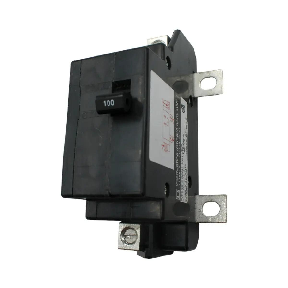 USED Square D QOM100VH8106 22kA 2 Pole 100 Amp Bolt On Main Circuit Breaker
