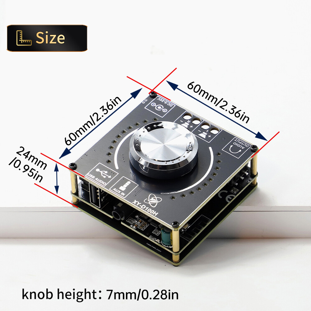 HIFI Stereo Bluetooth Amplifier Board 100W*2 Dual Channel Audio Amplifier Module