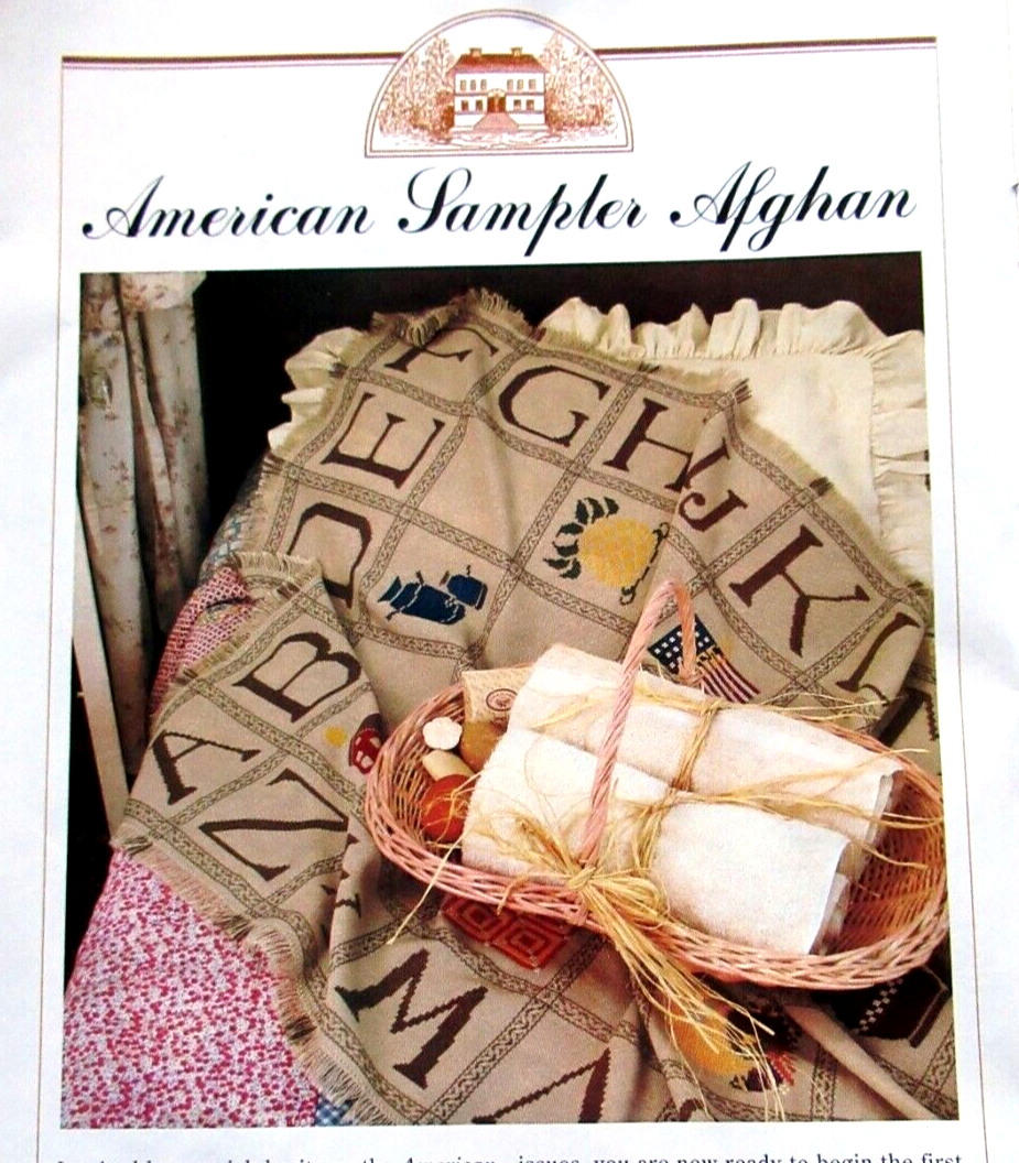 American Sampler Afghan 4 Parts Bag Designs Hummingbird CROSS STITCH PATTERNS