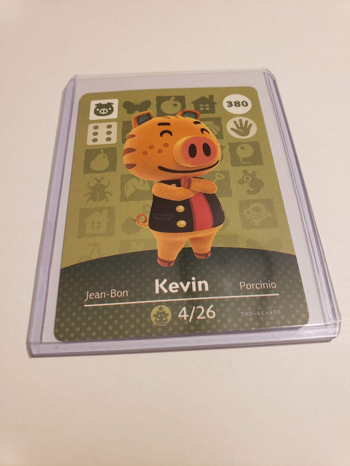 Kevin # 380 Animal Crossing Amiibo Card Horizon Series 4 MINT NEVER SCANNED!