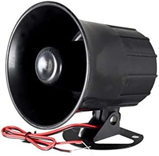 V-SEK Wired Alarm Siren Horn 15W DC12V Security Siren Alarm System with Bracket