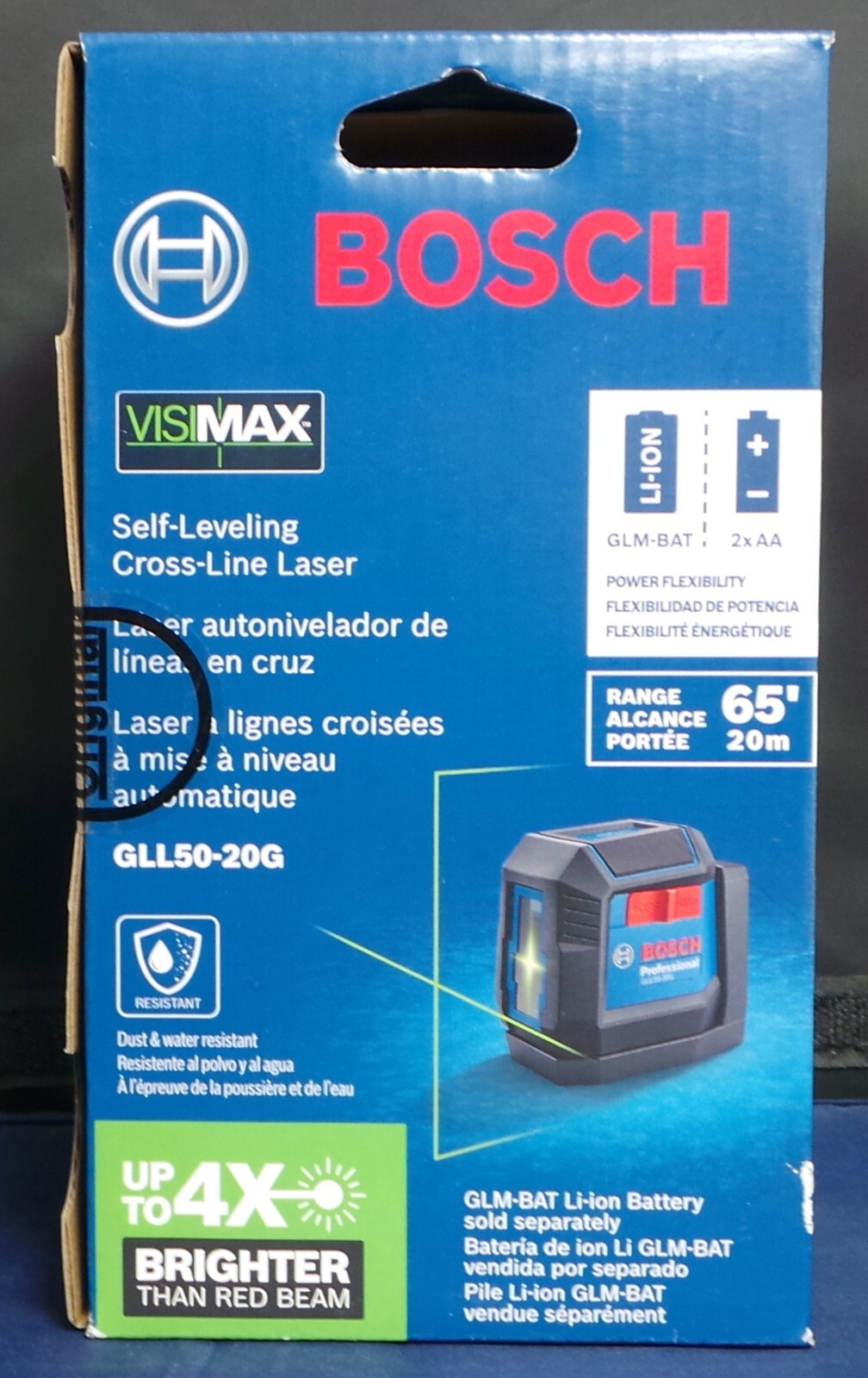 Bosch GLL50-20G 65ft Green-Beam Self-Leveling Cross-Line Laser BRAND NEW!!!