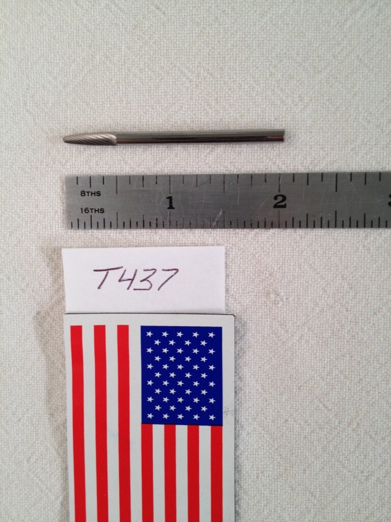 NEW FALCON / SGS 1/8" SH CARBIDE BURR SF-42LS SINGLE CUT TREE W/ RADIUS USA T437